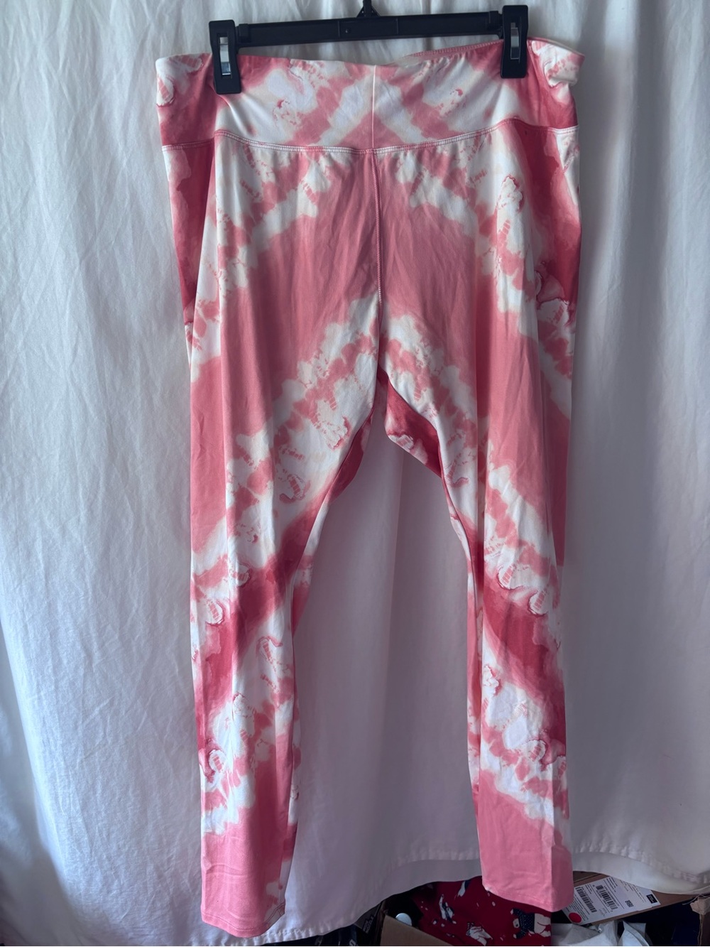 new directions Pink and White Tie-Dye Leggings